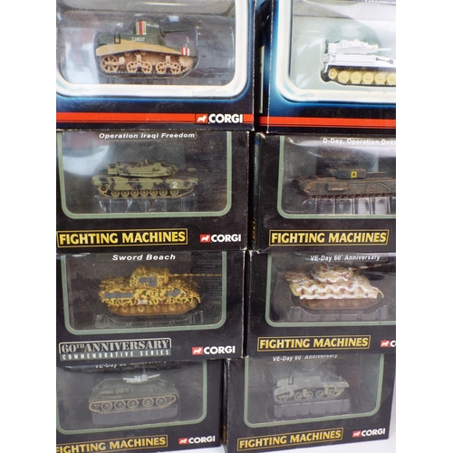 1207 - 8 Boxed corgi fighting machines diecast vehicles.