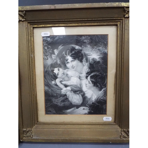 1075 - Pair of Early Victorian portrait engravings in original frames . Engraver James Thomson 1788-1850. s... 