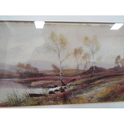 1082 - Watercolour of a river, (possibly Great Ouse) By Donald Grahame.  35 x 19 inches. See photos