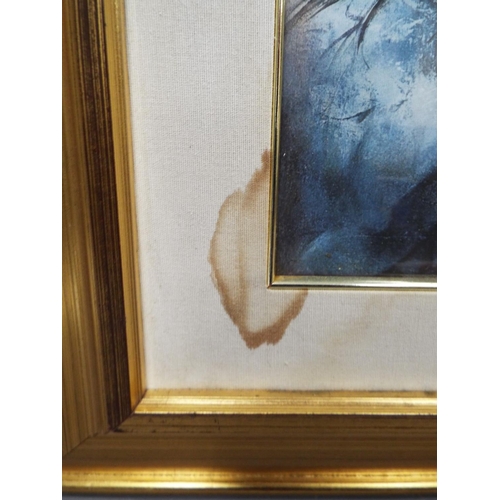 1090 - Framed and mounted print of a nude in gilt frame.  'midsummer Night Dream'  Romano Stefanelli. With ... 