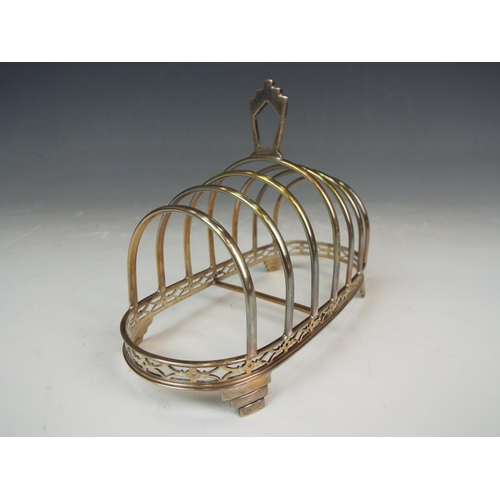 1106 - Sterling silver toast rack hallmarked birmingham 1938, 138grams.