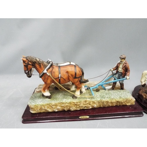 1289 - 2 Juliana resin horse related figurines.