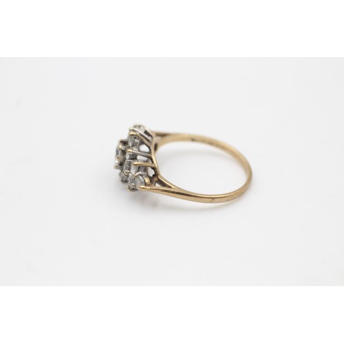 570a - 9ct gold & silver top paste cocktail ring (4.7g)     827581