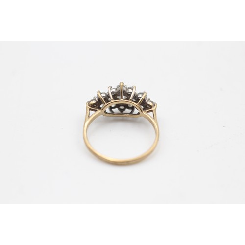 570a - 9ct gold & silver top paste cocktail ring (4.7g)     827581