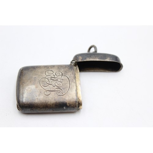 662a - Antique Edwardian Hallmarked 1903 Birmingham STERLING SILVER Vesta Case (36g)     554640