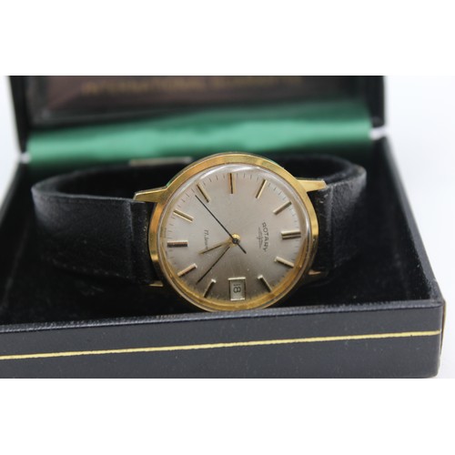 674a - WORKING     2 x Vintage Gents ROTARY / ACCURIST Gold Tone WRISTWATCHES Hand-Wind WORKING     379616