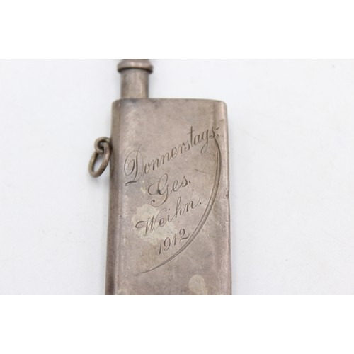 683a - Antique Stamped .925 STERLING SILVER Match Striker w/ Personal Engraving (19g)     482865