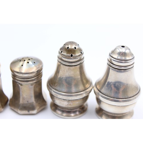 687a - 4 x Antique / Vintage Hallmarked .925 STERLING SILVER Salt & Pepper Shakers 39g     993150