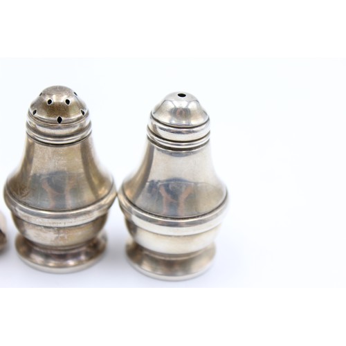 687a - 4 x Antique / Vintage Hallmarked .925 STERLING SILVER Salt & Pepper Shakers 39g     993150