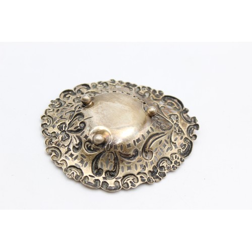 688a - Antique Victorian Hallmarked 1900 Birmingham STERLING SILVER Bon Bon Dish (17g    909170)