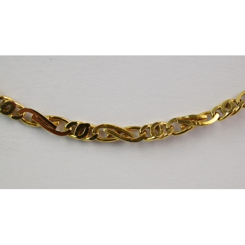 140 - 20 inch,  9ct Yellow Gold Figaro link Chain  9.7g