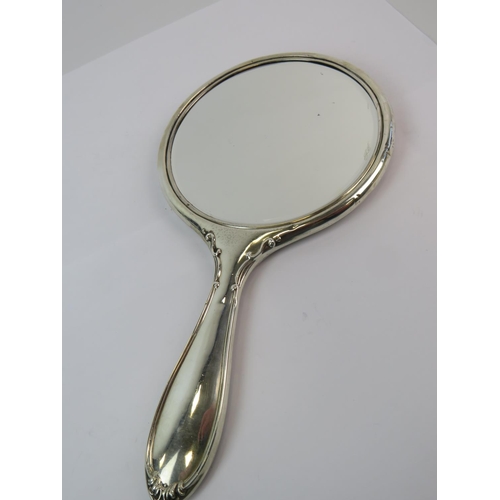 170 - Silver backed dressing table mirror with Birmingham hallmark. See photo.