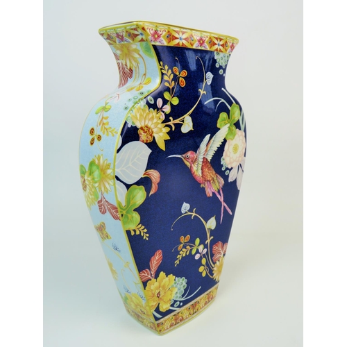 206 - Ltd Edition Spode Flat vase in the 'Java' pattern. 214/1,000. 11 inches tall. See photos