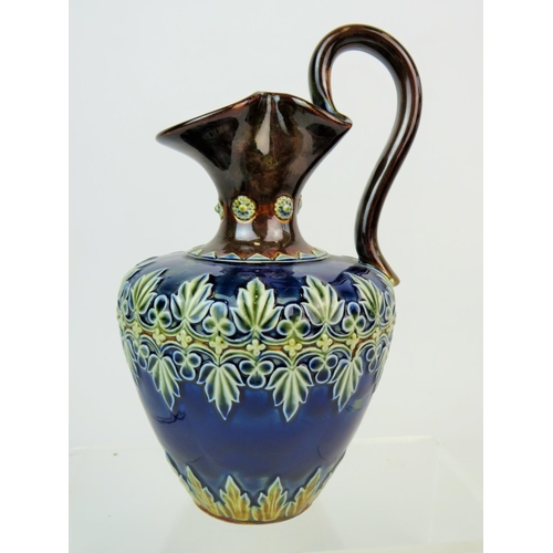 215 - Royal Doulton Lambethware salt glazed Ewer.  Excellent condtion , nice clear markings to base. Appro... 