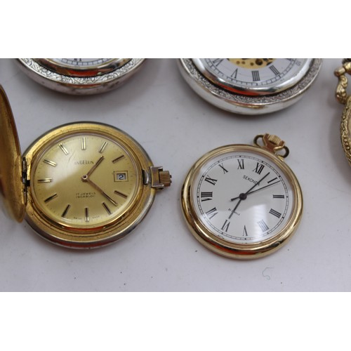 1 - 6 x Gents Mechanical POCKET WATCHES Hand-Wind WORKING Inc. Sekonda Etc.  Assorted Gents Vintage & Mo... 