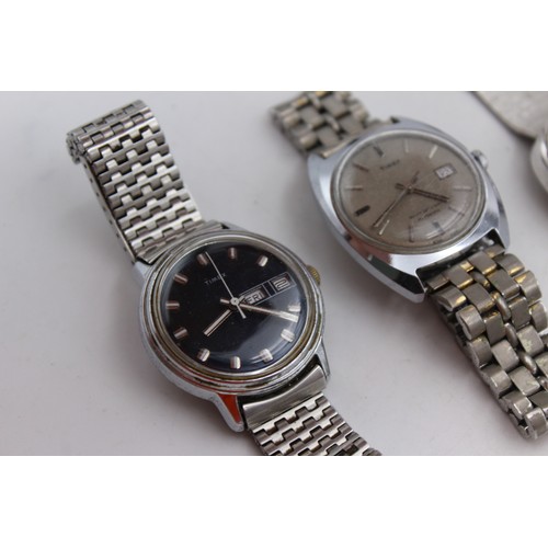 4 - 4 x Vintage Gents WRISTWATCHES Hand-Wind / Automatic WORKING Inc. Timex Etc. Assorted Vintage Gents ... 