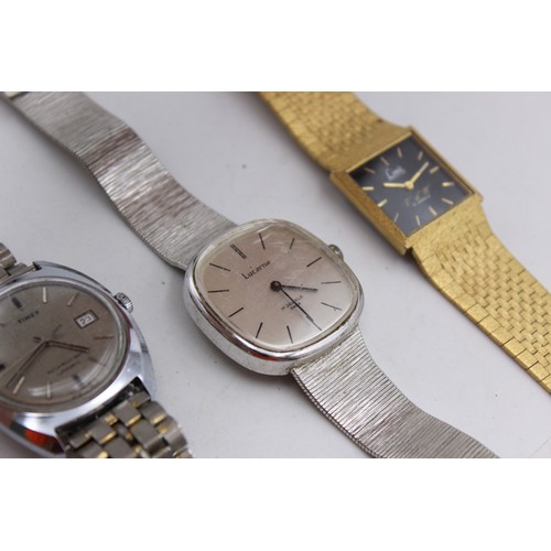 4 - 4 x Vintage Gents WRISTWATCHES Hand-Wind / Automatic WORKING Inc. Timex Etc. Assorted Vintage Gents ... 