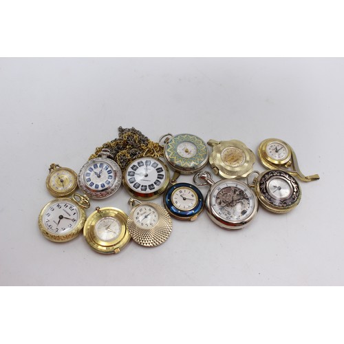 6 - 12 x Vintage Ladies FOB / PENDANT WATCHES Hand-Wind WORKING Inc. Oris Etc.  Assorted Vintage Ladies ... 