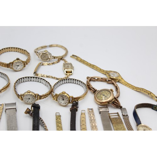 9 - 30 x Vintage Ladies WRISTWATCHES Hand-Wind / Automatic Inc. Lucerne, Timex Etc    Assorted Vintage L... 