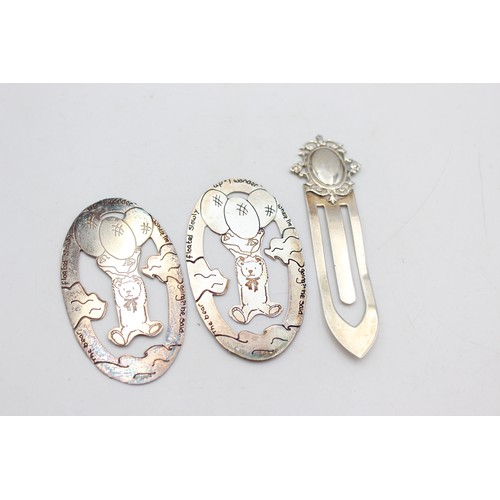 16 - 3 x Antique / Vintage Hallmarked .925 STERLING SILVER Bookmarks (23g)    In antique / vintage condit... 