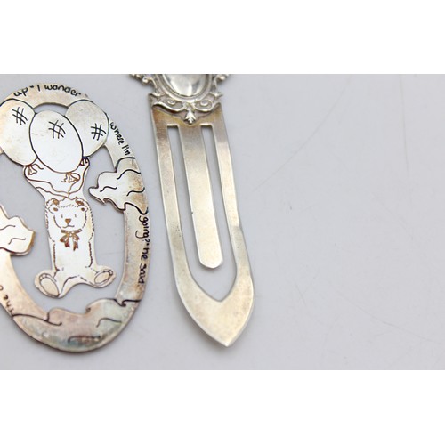 16 - 3 x Antique / Vintage Hallmarked .925 STERLING SILVER Bookmarks (23g)    In antique / vintage condit... 