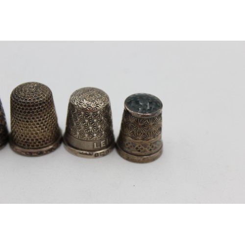 18 - 5 x Antique / Vintage .925 STERLING SILVER Thimbles Inc Charles Horner Etc (23g)      In antique / v... 