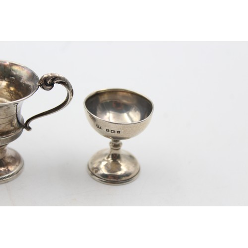 21 - 3 x Antique / Vintage Hallmarked .925 STERLING SILVER Small Cups / Chalice (31g)    In antique / vin... 