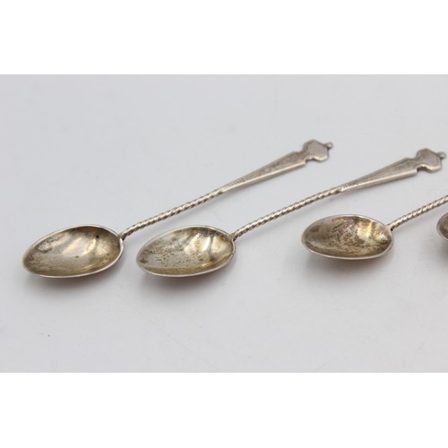 38 - 6 x Antique Victorian Hallmarked 1898 Sheffield STERLING SILVER Teaspoons (37g)     Maker - Roberts ... 