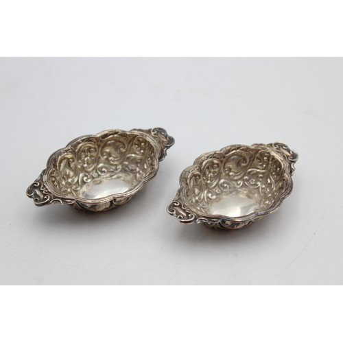 40 - 2 x Antique Hallmarked 1897 Birmingham STERLING SILVER Condiment Dishes (28g) Maker - William Devenp... 