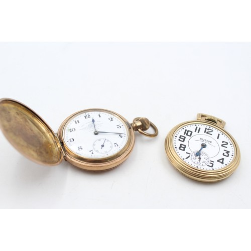 47 - 2 x Vintage Gents POCKET WATCHES Hand-Wind Inc. Thos.Russel / Liverpool Vintage Gents  Rolled Gold P... 