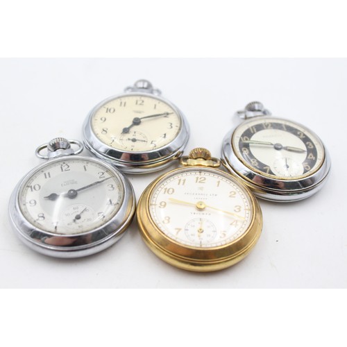 48 - 4 x Vintage Gents POCKET WATCHES Hand-Wind WORKING Inc. SMITHS, Ingersoll Etc.  Vintage Gents POCKET... 