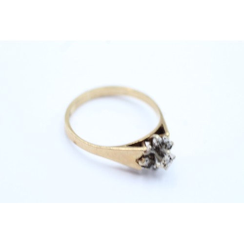 85 - 9ct gold vintage diamond cluster ring (2.8g)         5198