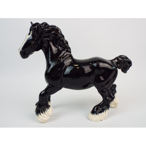 243 - Beswick Ltd Edition of 735 black cantering shire BCC 1996.