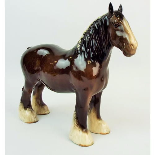 244 - Beswick brown gloss shire model no 818