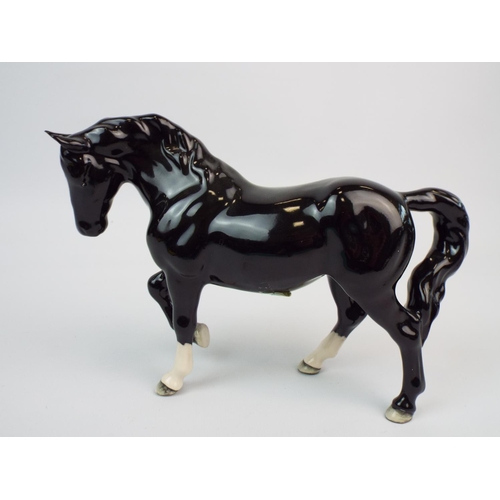 245 - Beswick black stocky jogging mare BCC 2005.