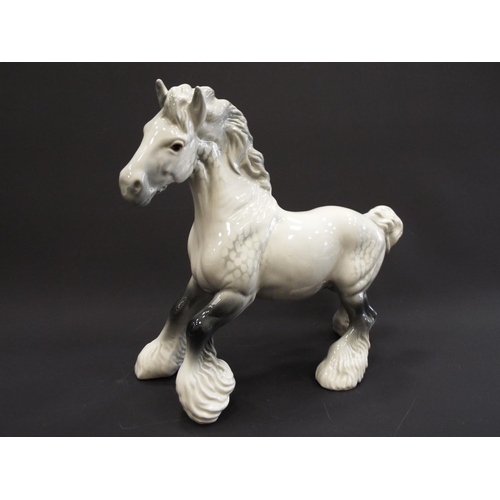 246 - Beswick dapple grey cantering shire, model no 975.