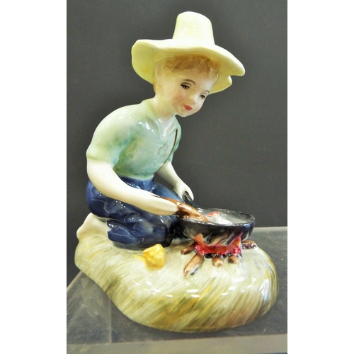 275 - 2 Royal Doulton figurines Bonnie Lassie, early figurine HN1626 and River Boy HN2128.