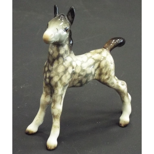 336 - Rare Beswick foal rocking horse grey