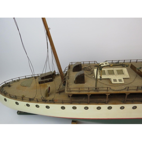 380 - Large handbuilt model of the Steamer 'Aqualea' with measures 40 inches long , 15 inches tall at the ... 