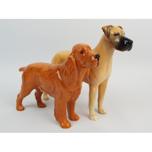 406 - Beswick dog figurines Cocker spaniel and Great dane.