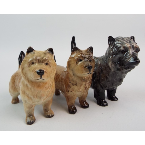 407 - Royal Doulton Cairn Terrier and 2 Beswick Cairn terriers.