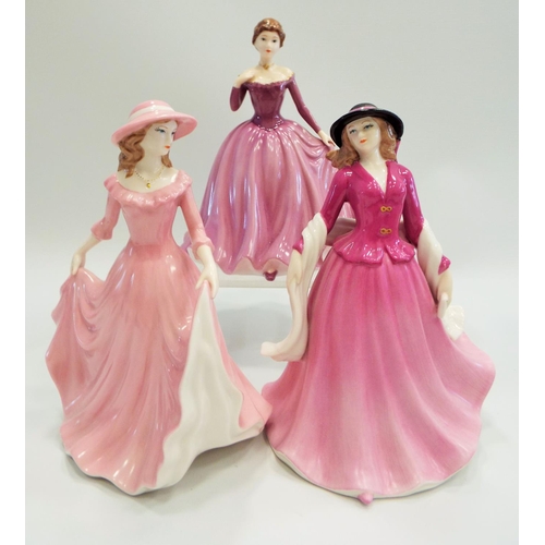 501 - 3 Leonardo elegant lady figurines.