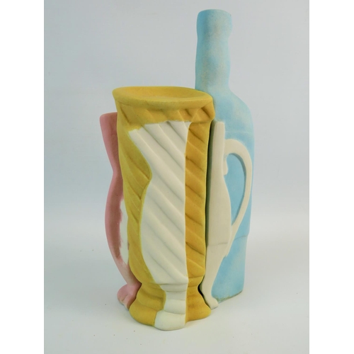 970 - Trio of interlocking Bisque glased ceramic kitchen ornaments by  Peter Wright.  Tallest being 10 inc... 