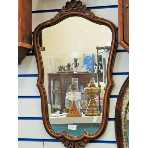 306A - Fancy framed hall mirror approx 20 inches long. see photos.