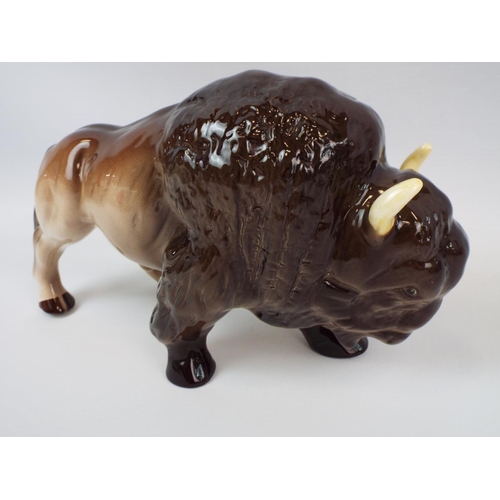 222A - Large Melba ware figurine of a Bison.