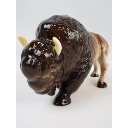 222A - Large Melba ware figurine of a Bison.