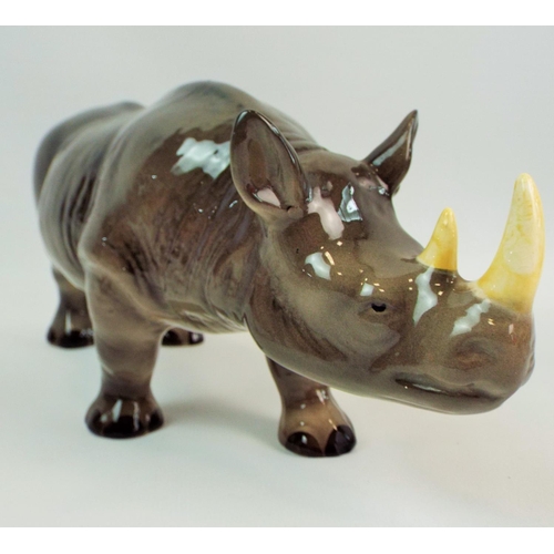 223A - Large Melba ware figurine of a Rhino.