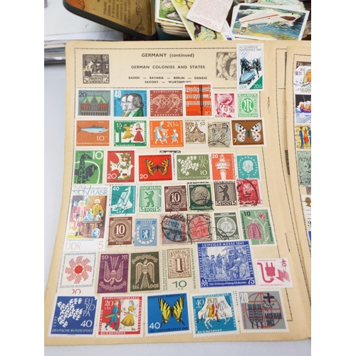 1387 - Stamps and Cigarette cards. See photos