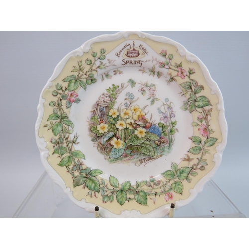 46 - Royal Doulton Brambley Hedge tea plate, six inches tall plus a Royal Doulton figurine 'Heading Home'... 