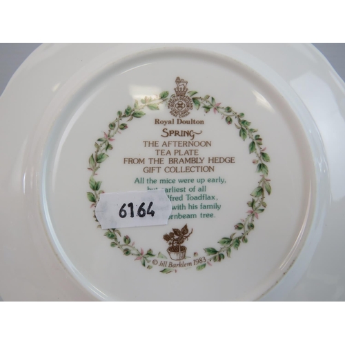 46 - Royal Doulton Brambley Hedge tea plate, six inches tall plus a Royal Doulton figurine 'Heading Home'... 